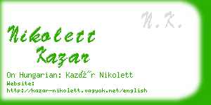 nikolett kazar business card